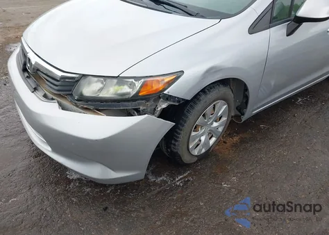 2012 Honda Civic Lx z USA, uszkodzony, nr VIN 19XFB2F52CE374365